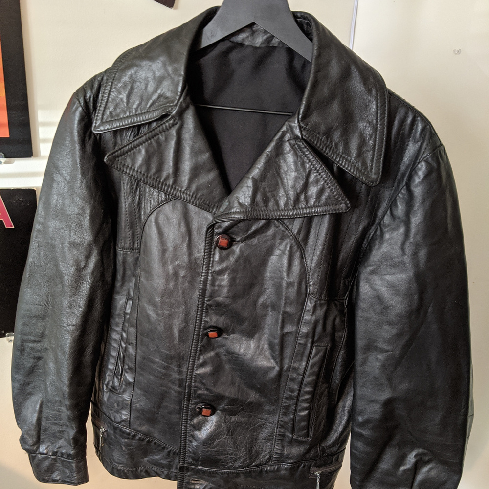 Vintage Black Leather Jacket